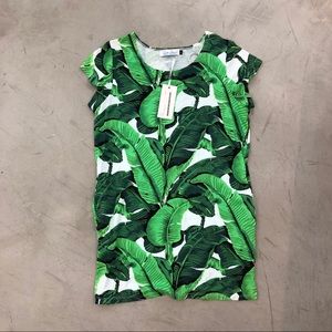 ❌❌SOLD❌❌ Ava Sky Kylie dress in banana leaf print